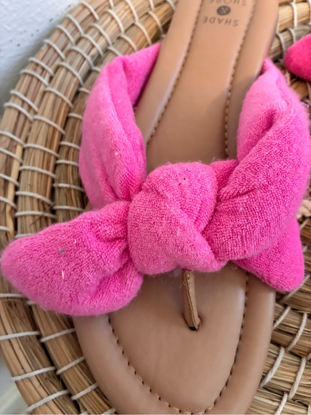 Shade & Shore Hot Pink Knotted Toe-Post Sandals - Picture 6 of 8